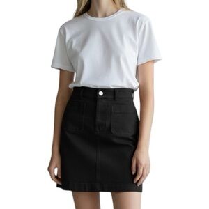 Everlane Patch Pocket mini twill stretch denim skirt Sz 6 excellent condition